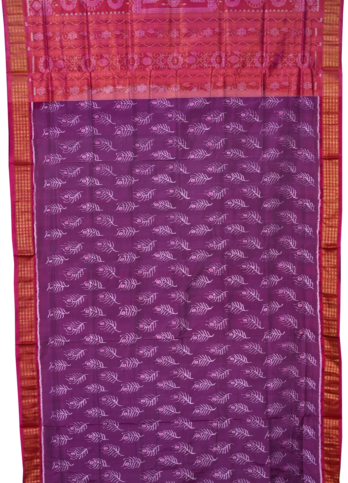 Light Purple Bandha Sambalapuri Tissue Silk Saree | Odisha Handloom GI Tagged | Devnika