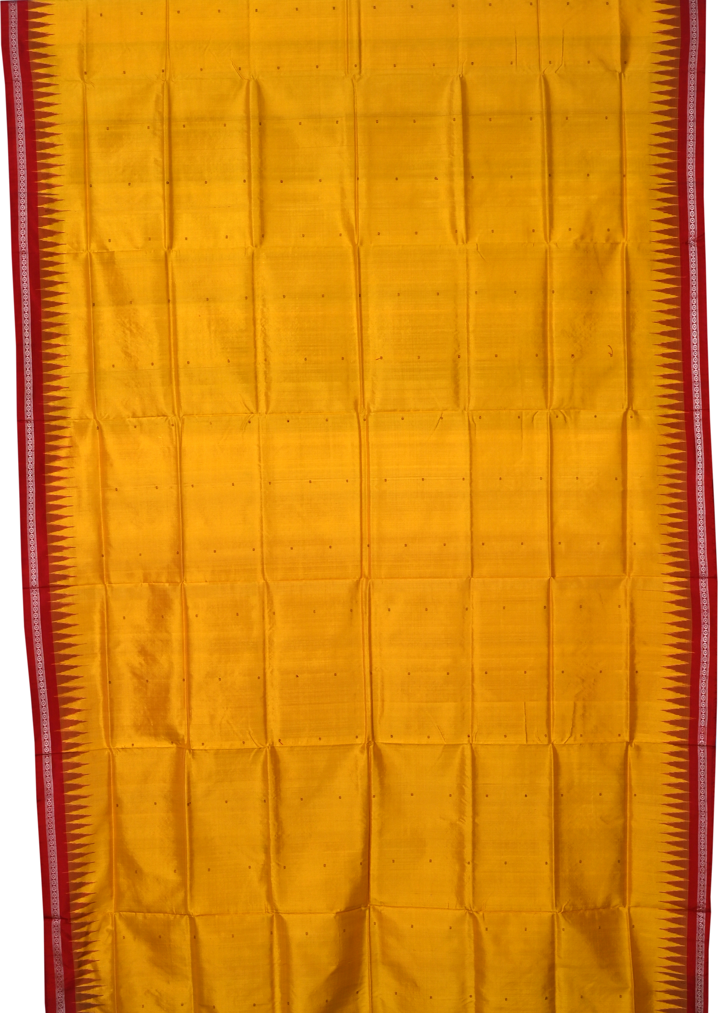 Golden Yellow Bomkai Pata Saree | Odisha Handloom GI Tagged | Devnika