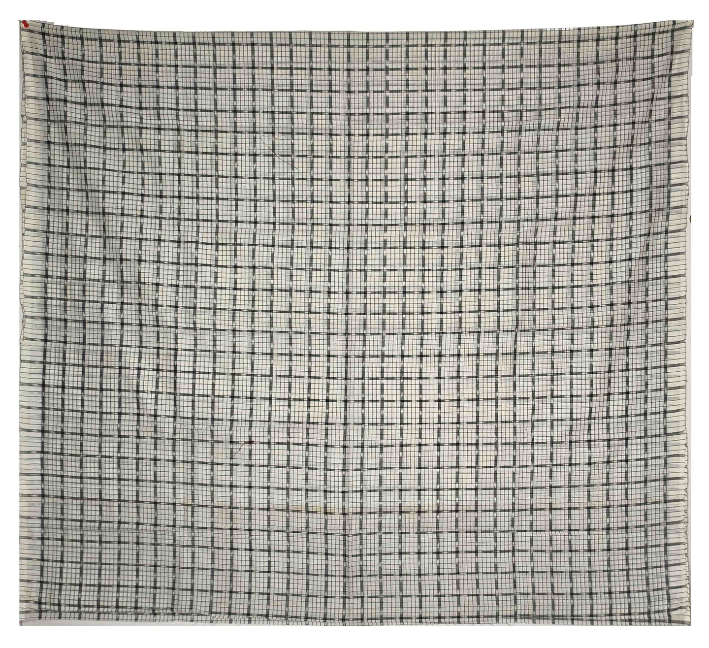 Ivory White & Black Checked Bandha Shirt/Top Piece