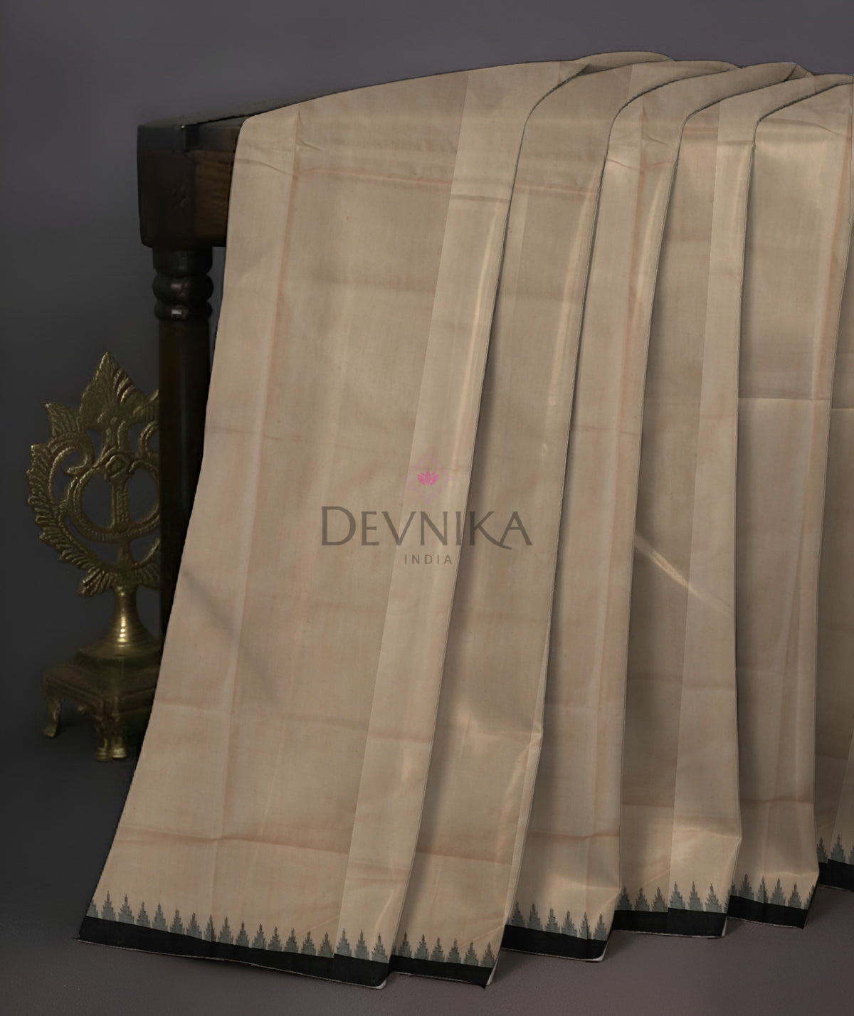 Chandan Ganga Jamuna Cotton Bapta Saree | Odisha Handloom GI Tagged | Devnika