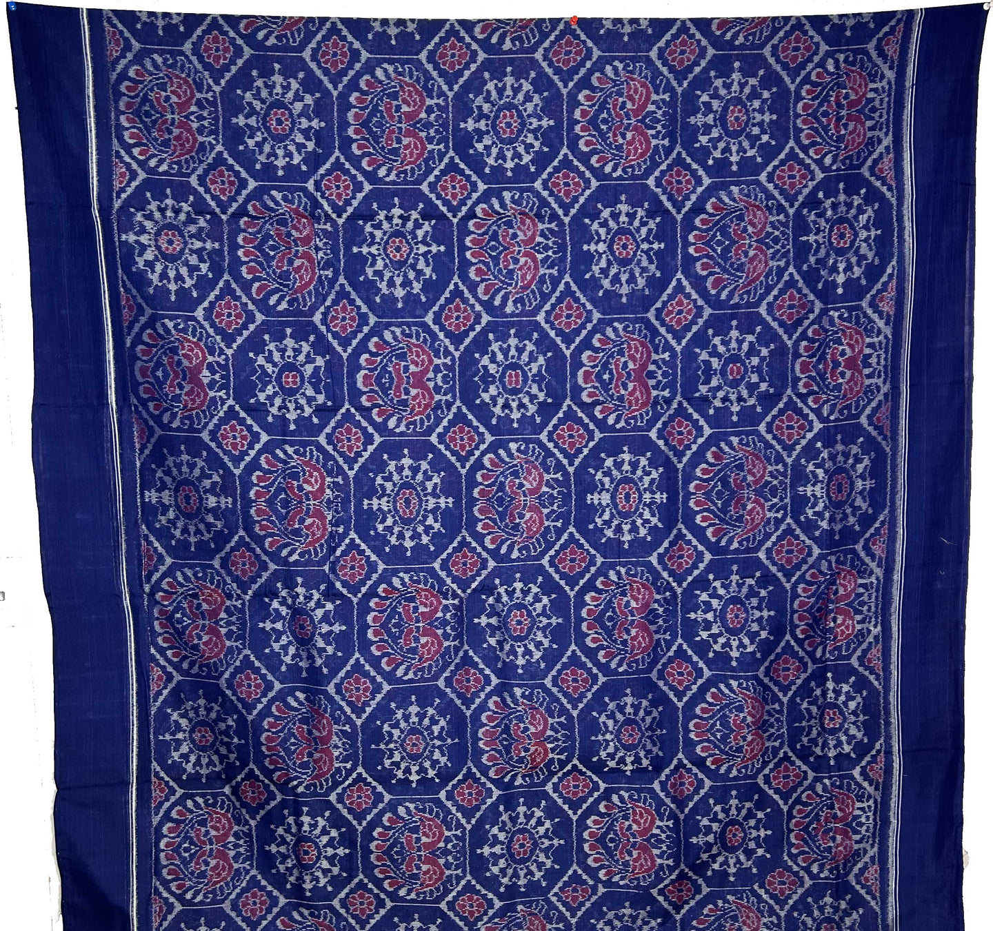 Blue Top With Red Pant & Chunri Body Bandha Dress Set