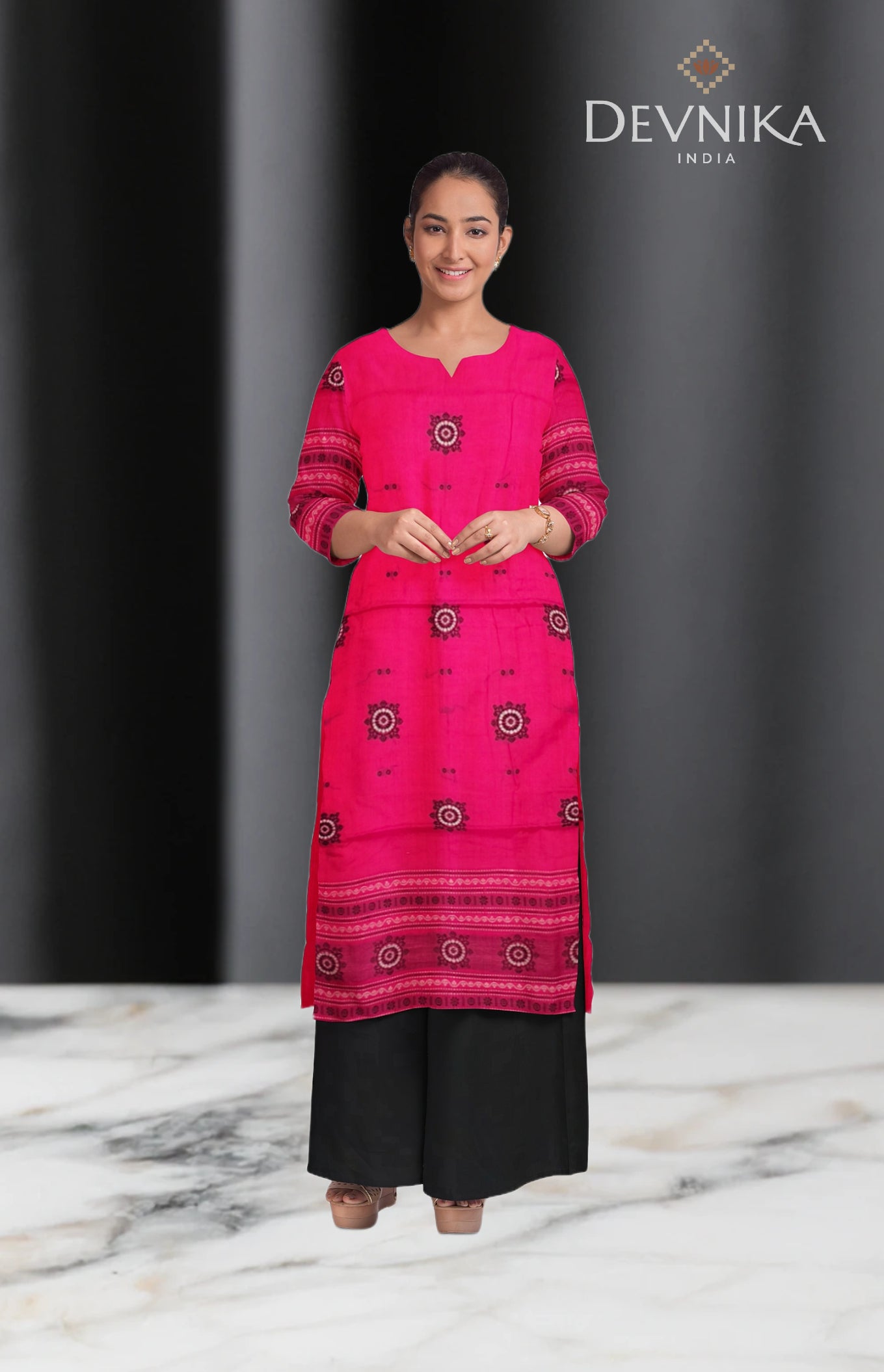 Pink Bomkai Dress Set