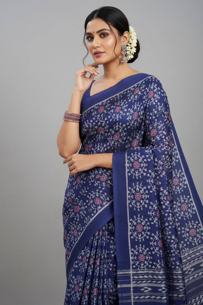 Blue Color Top With Red Color Pant & Chunri Body Bandha Dress Set