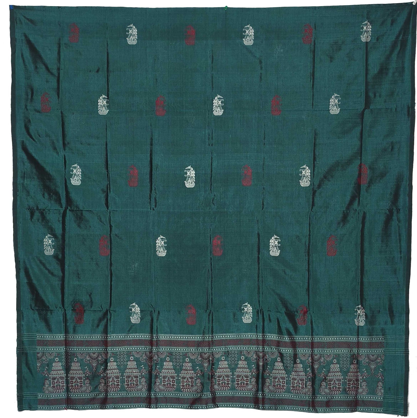 Deep Teal Bomkai Dress Set