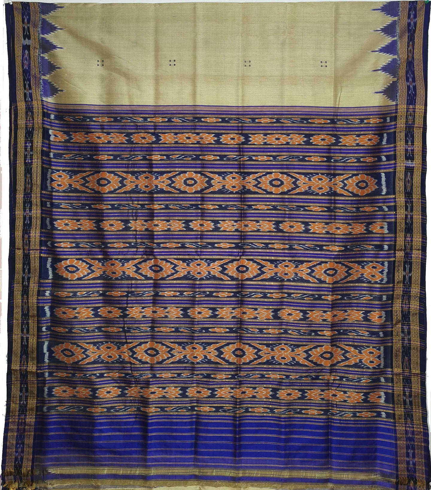 Matha Big Temple Border Khandua Pata Saree