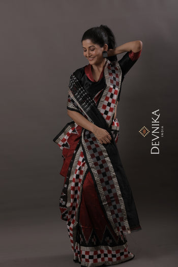 Border Pasapalli Saree | Odisha Handloom GI Tagged | Devnika