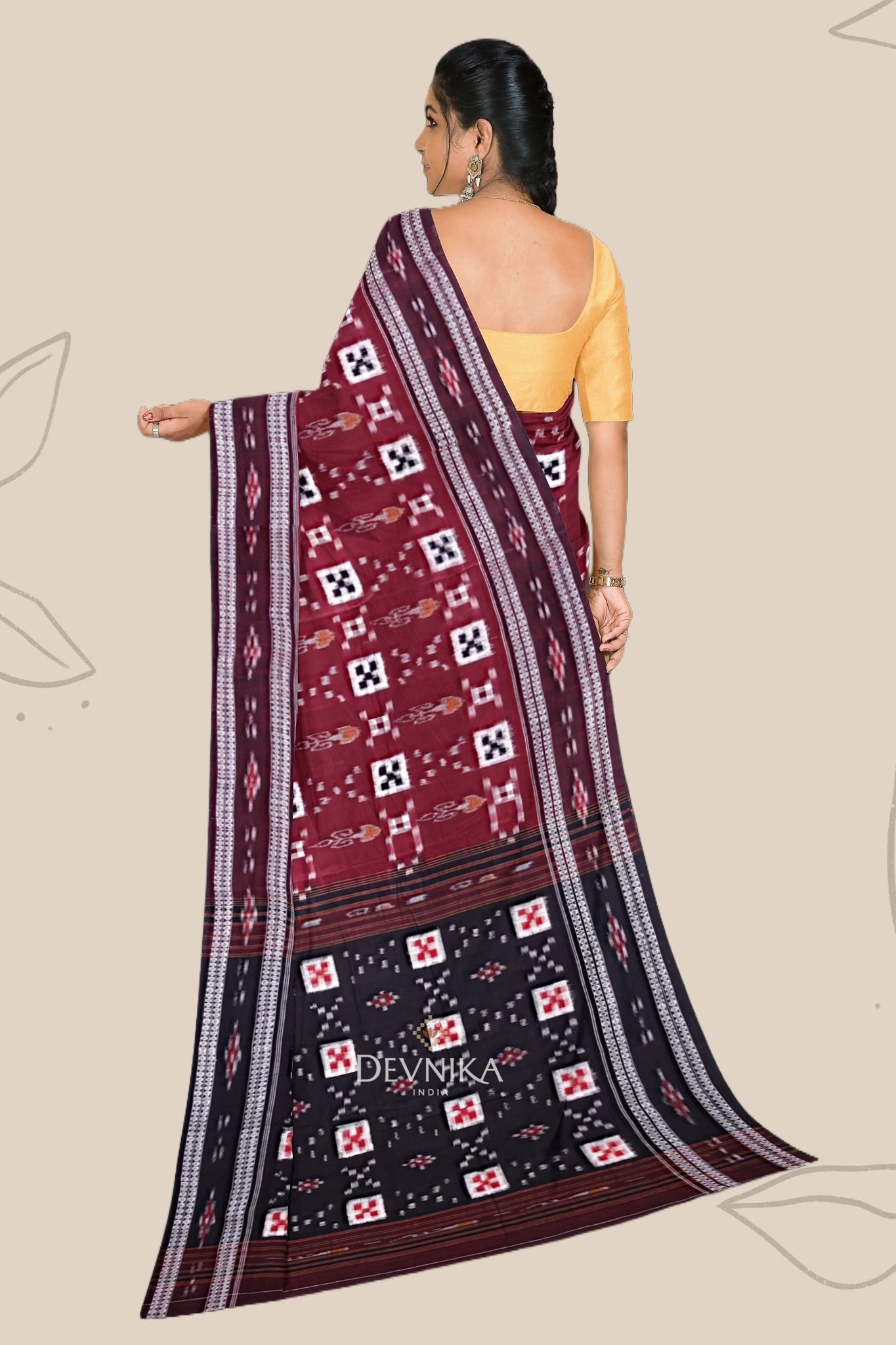 Maroon Body Pasapalli Saree