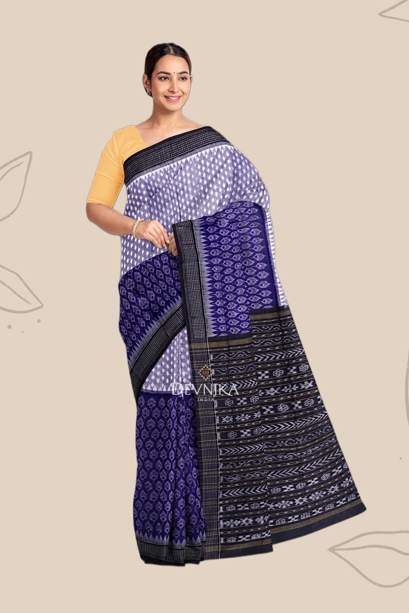 Blue Body Bandha Saree