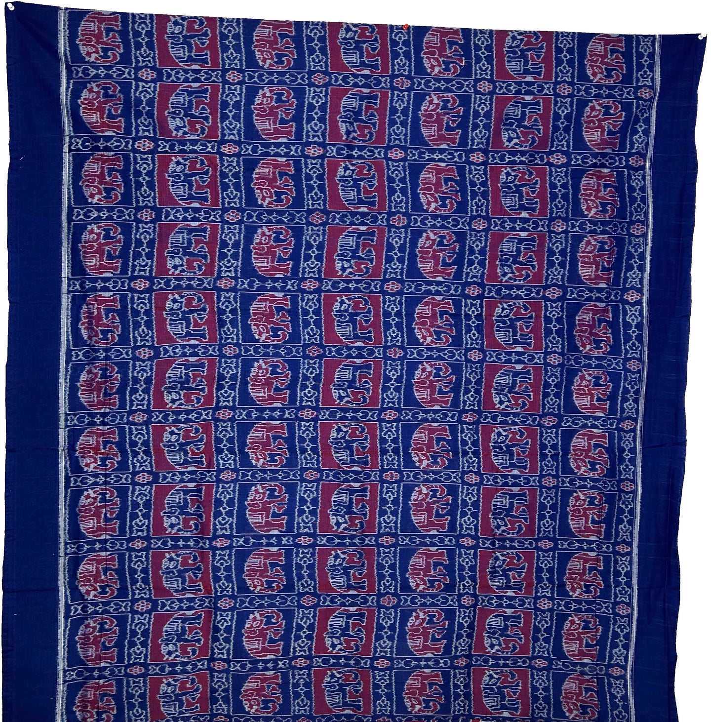 Blue Top With Red Pant & Chunri Body Bandha Dress Set