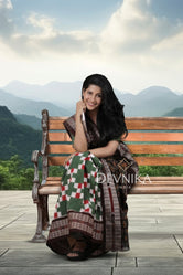 Green Body Pasapalli Saree | Odisha Handloom GI Tagged | Devnika
