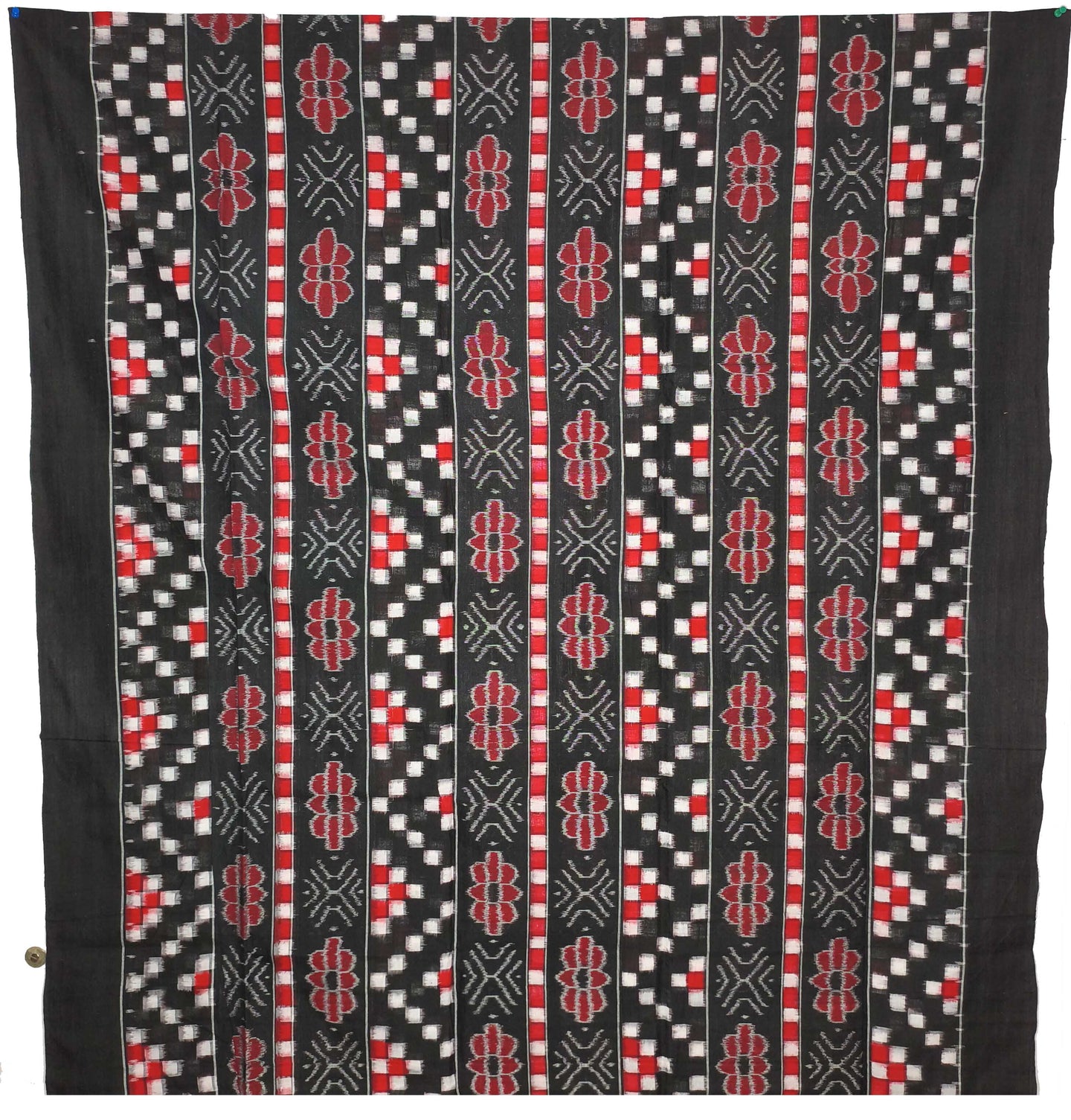 Black Top With Red Pant & Chunri Pasapalli Dress Set