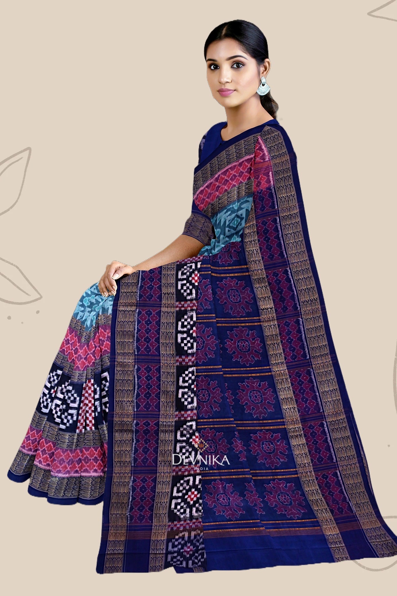 Cyan Bandha Pasapalli Saree