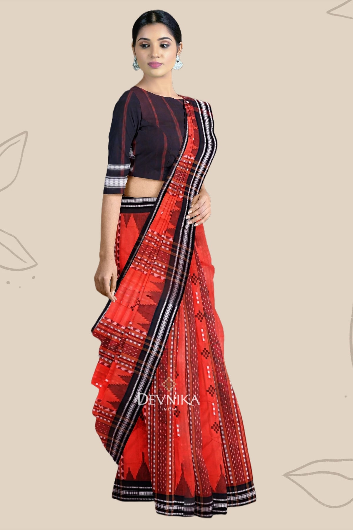 Orange Bapta Saree