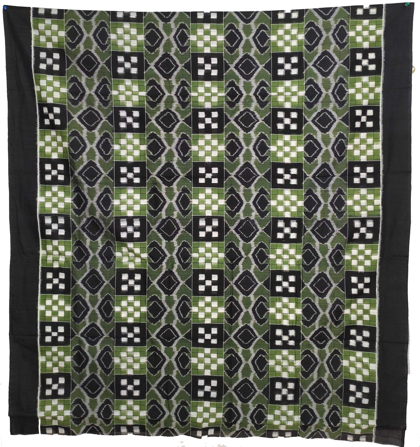 Black Top With Black Pant & Olive Green Chunri Pasapalli Dress Set