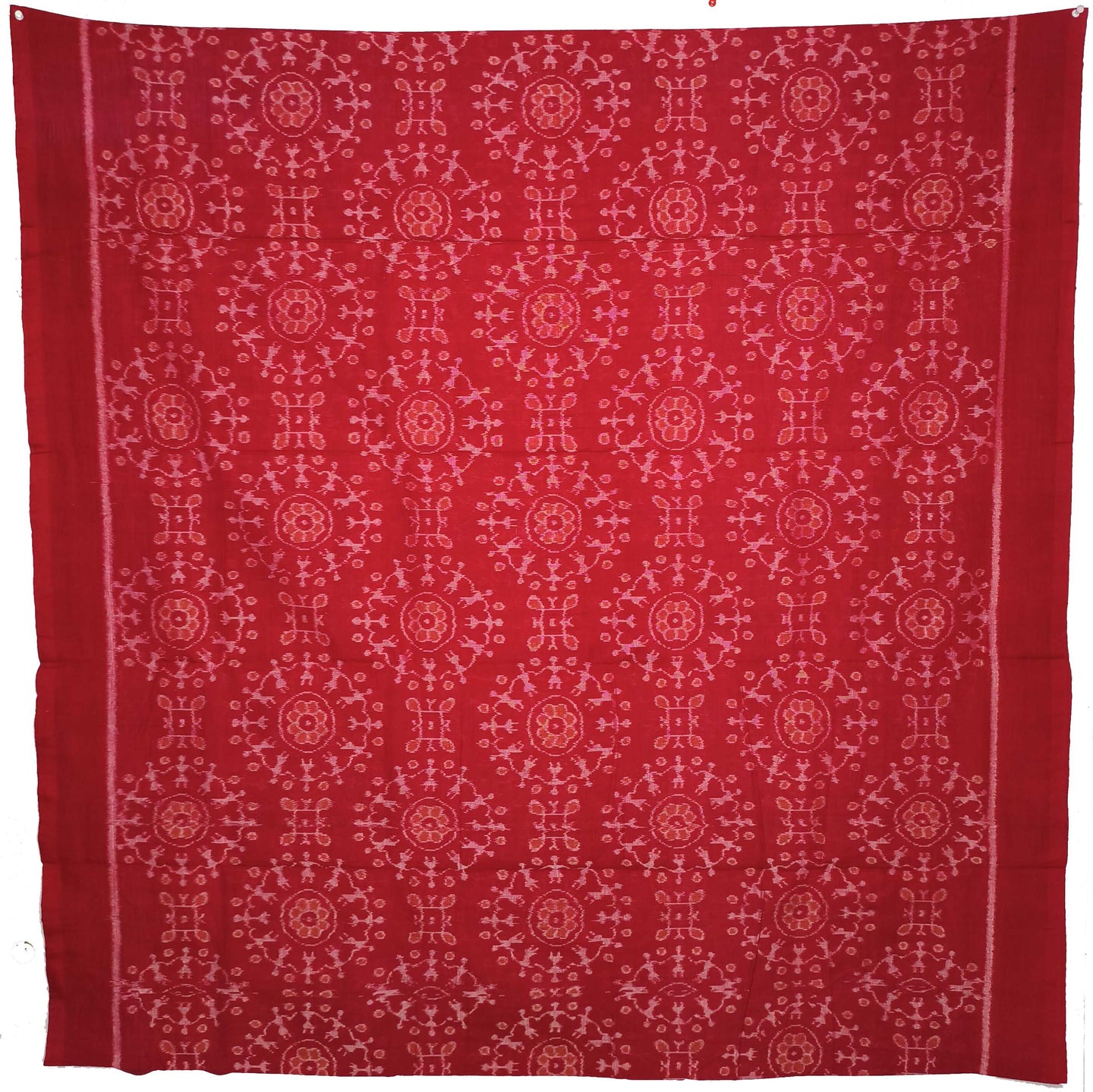 Red Top With Yellow Pant & Chunri Body Bandha Dress Set