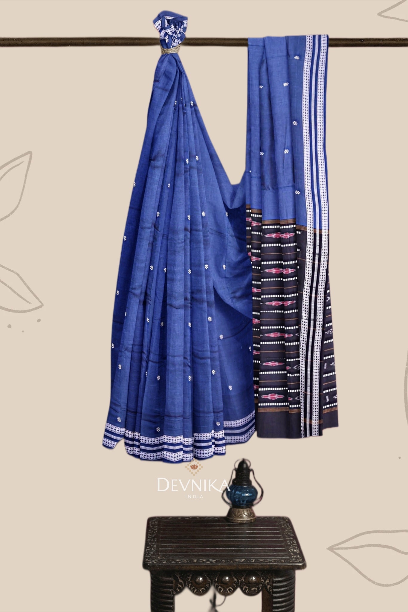 Navy Blue Mini Butti Saree