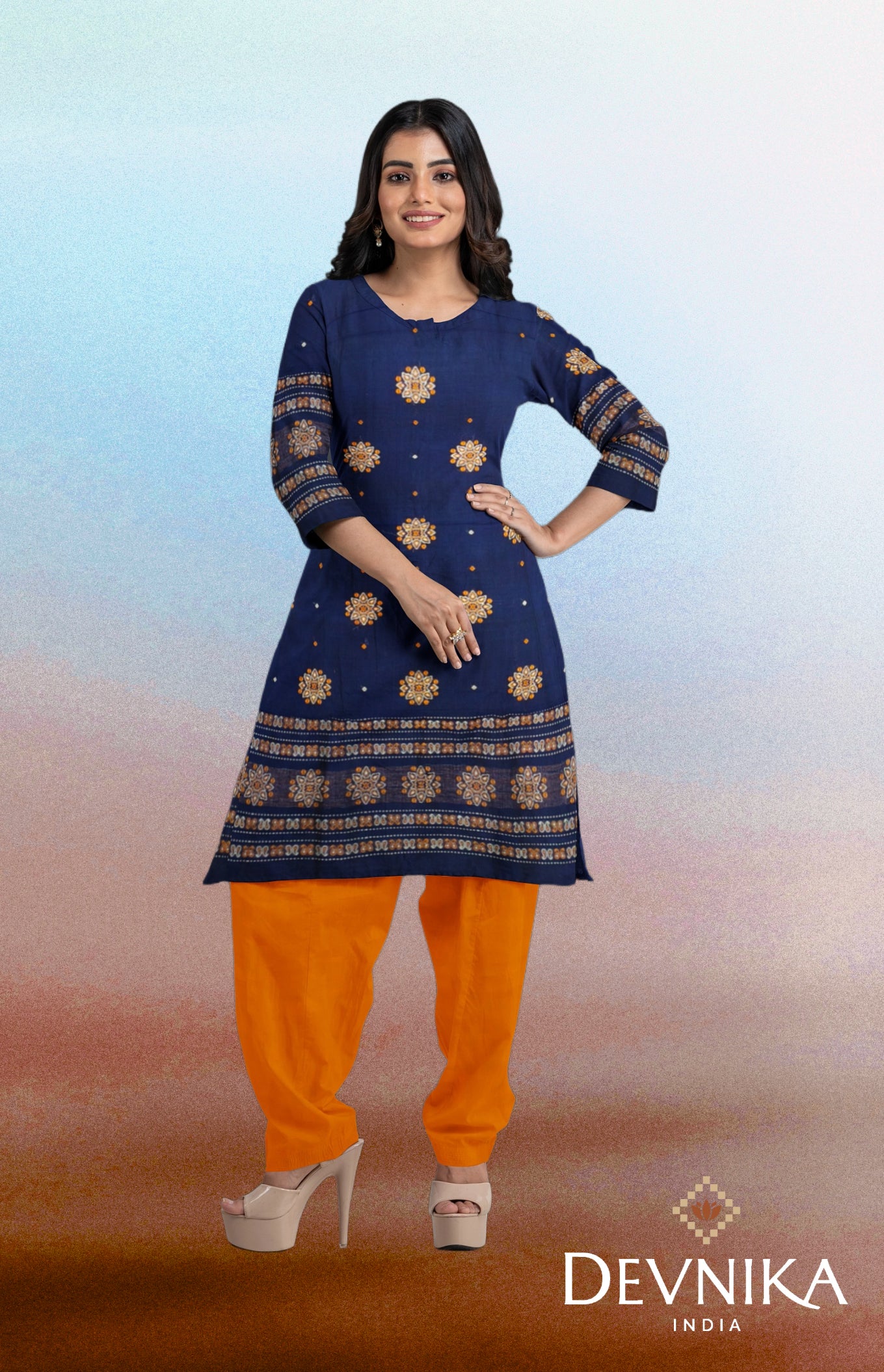Blue Bomkai Dress Set