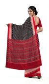 Dark Coffee Border Bandha Saree