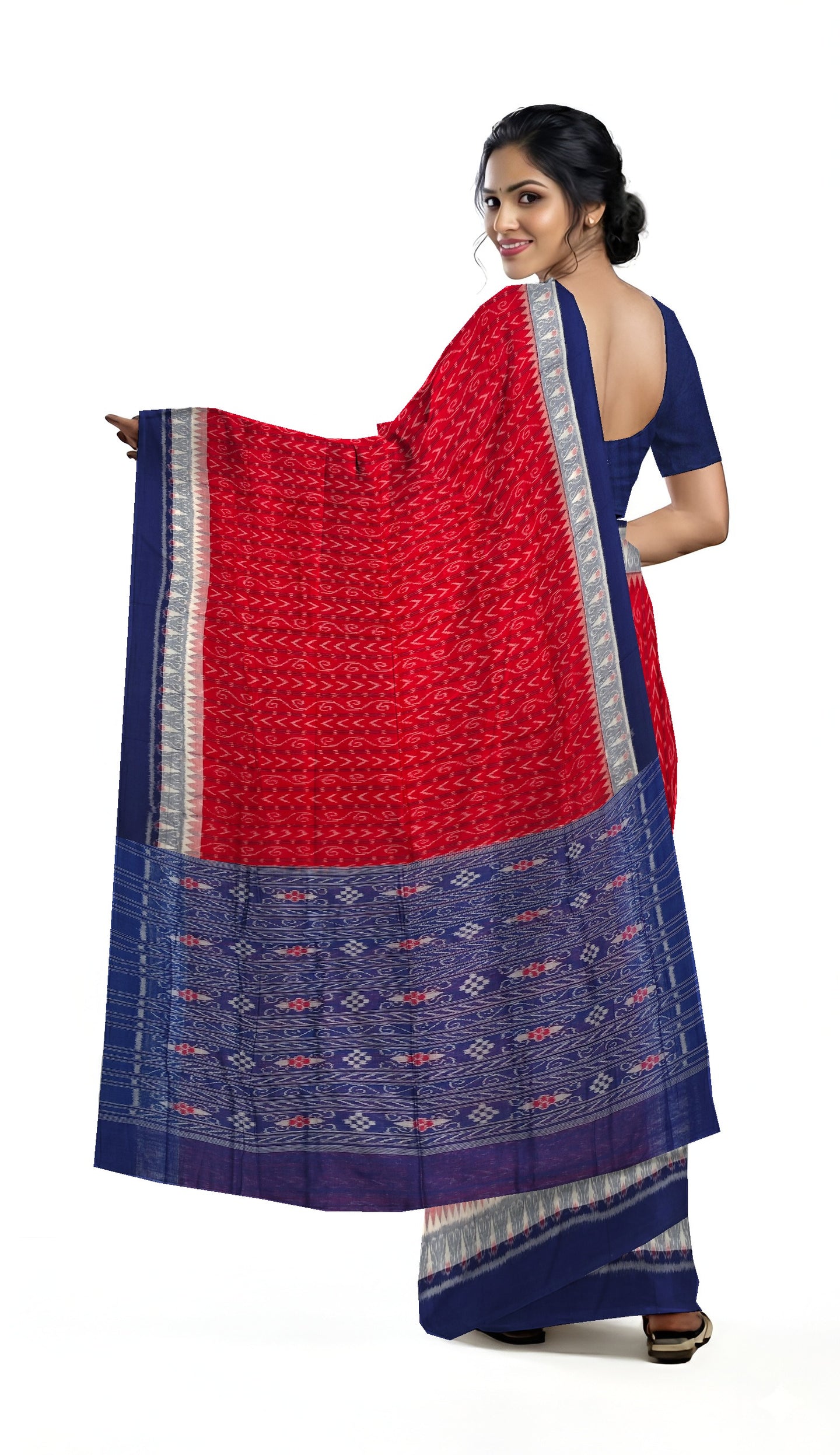 Red Body Bandha Saree