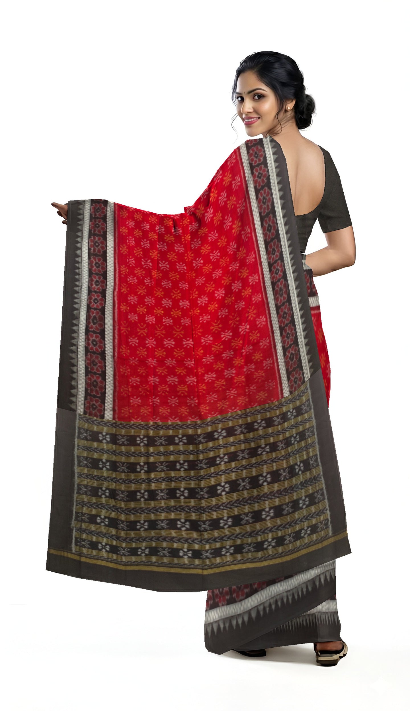 Red Body Bandha Saree