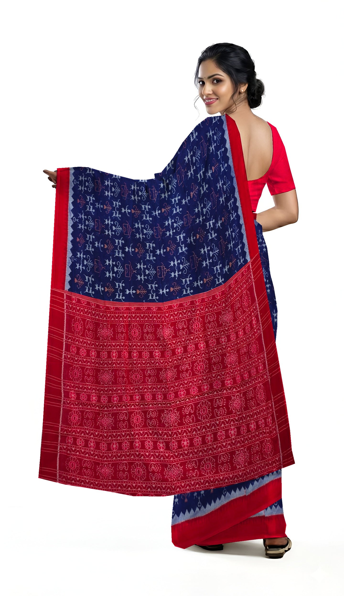 Blue Teracota Bandha Saree