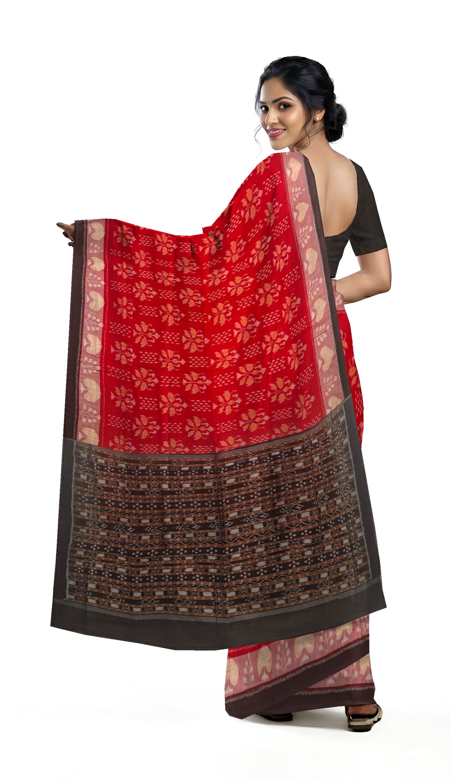 Red Body Bandha Saree