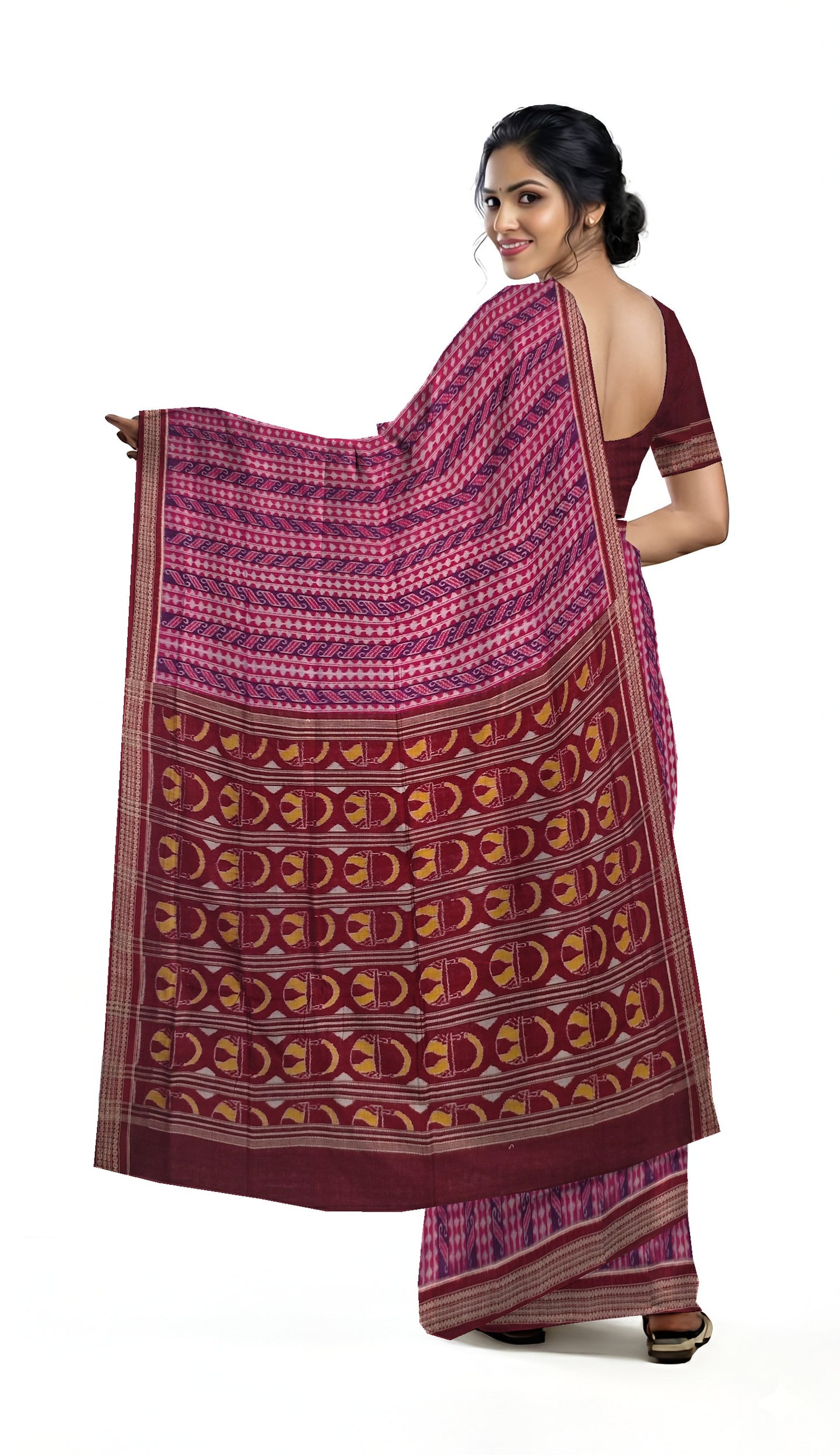 Deep Magenta Body Bandha Saree