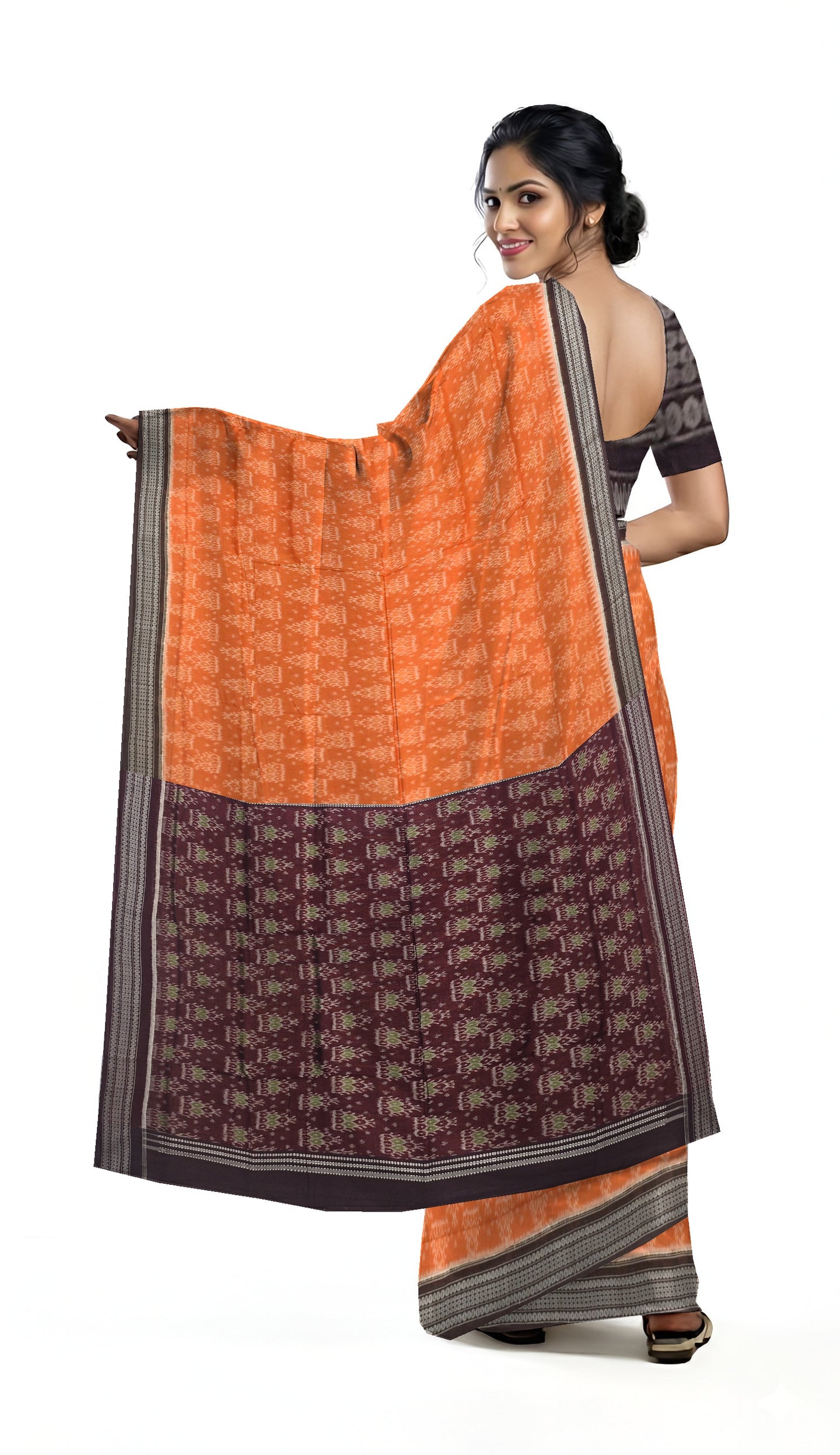 Brown Body Bandha Saree