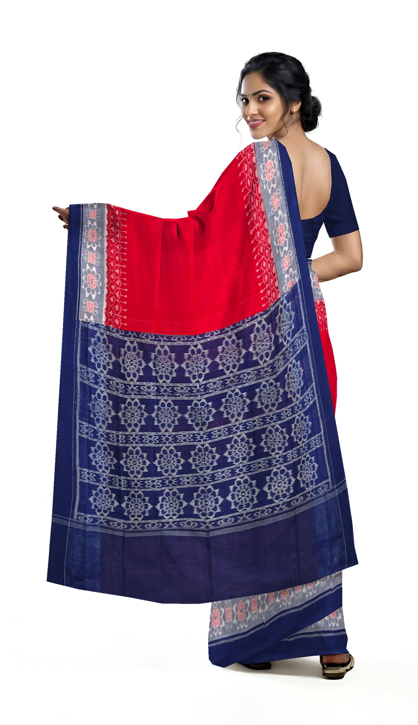 Red Border Bandha Saree