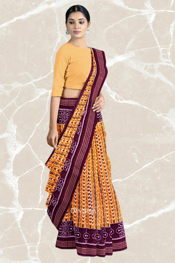 Golden Yellow Body Bandha Saree