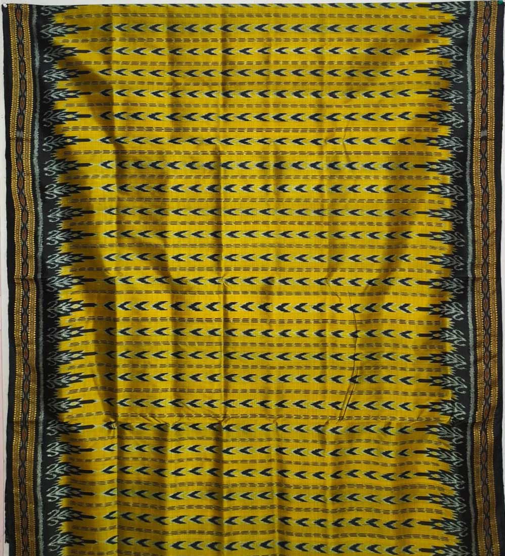 Golden Dhanpatri Khandua Pata Saree