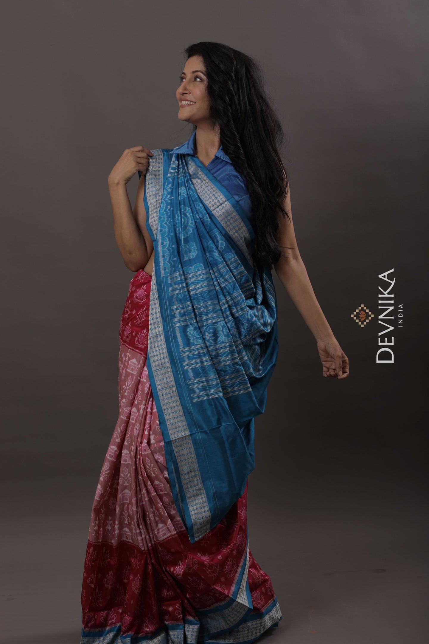 Sweet Pink Teracota Bandha Saree