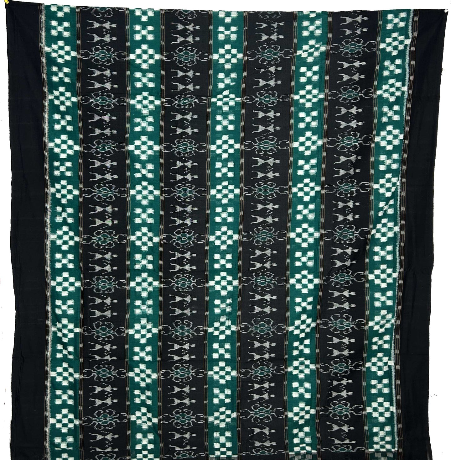 Green & Black Top With Black Pant & Green Chunri Pasapalli Dress Set