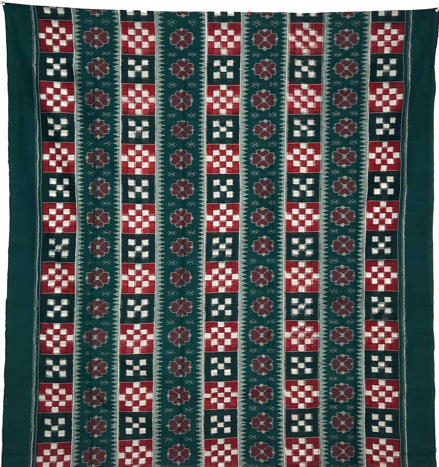 Green Top With Red Pant & Chunri Pasapalli Dress Set