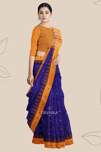 Blue Pata Bapta Saree