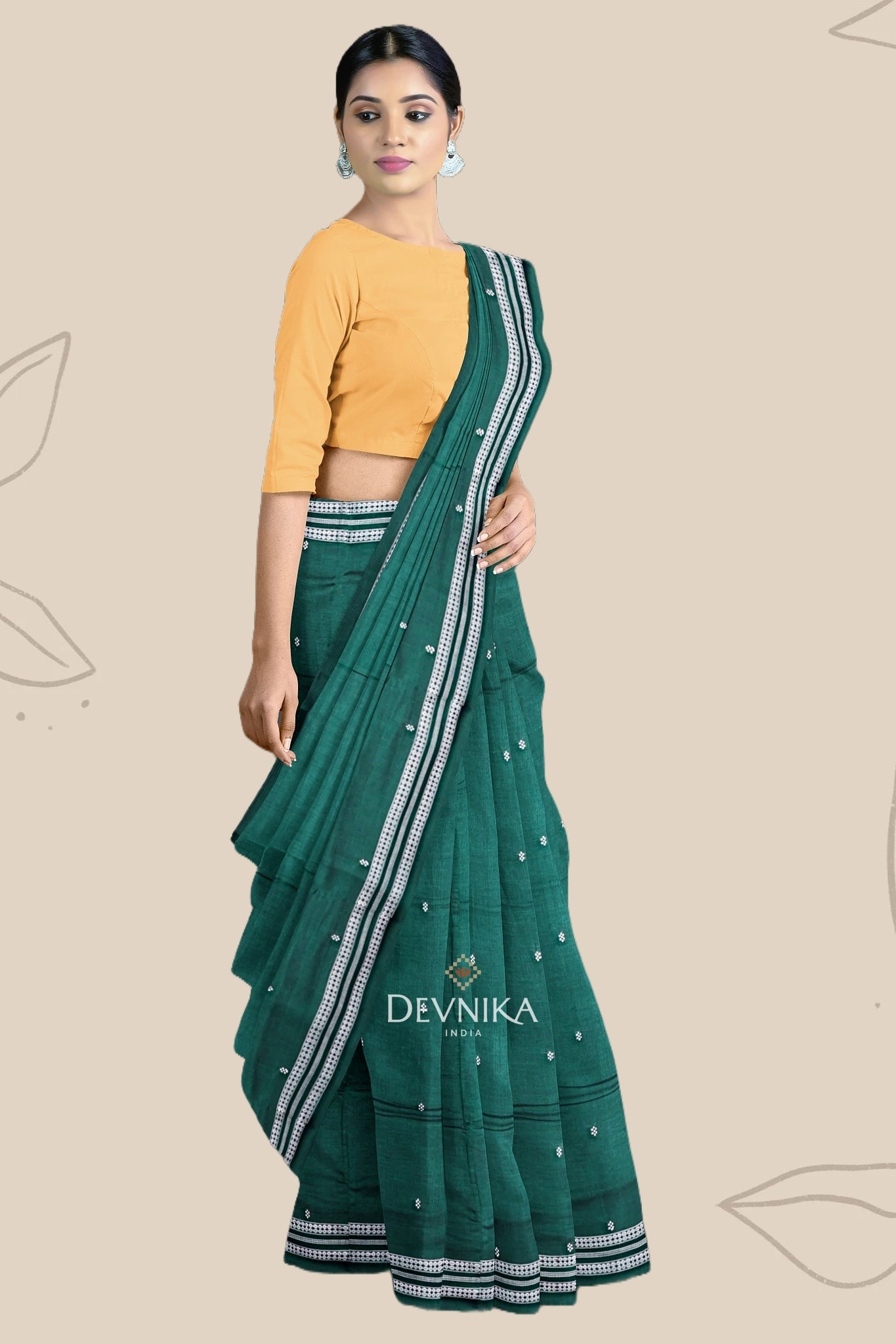Green Mini Butti Saree