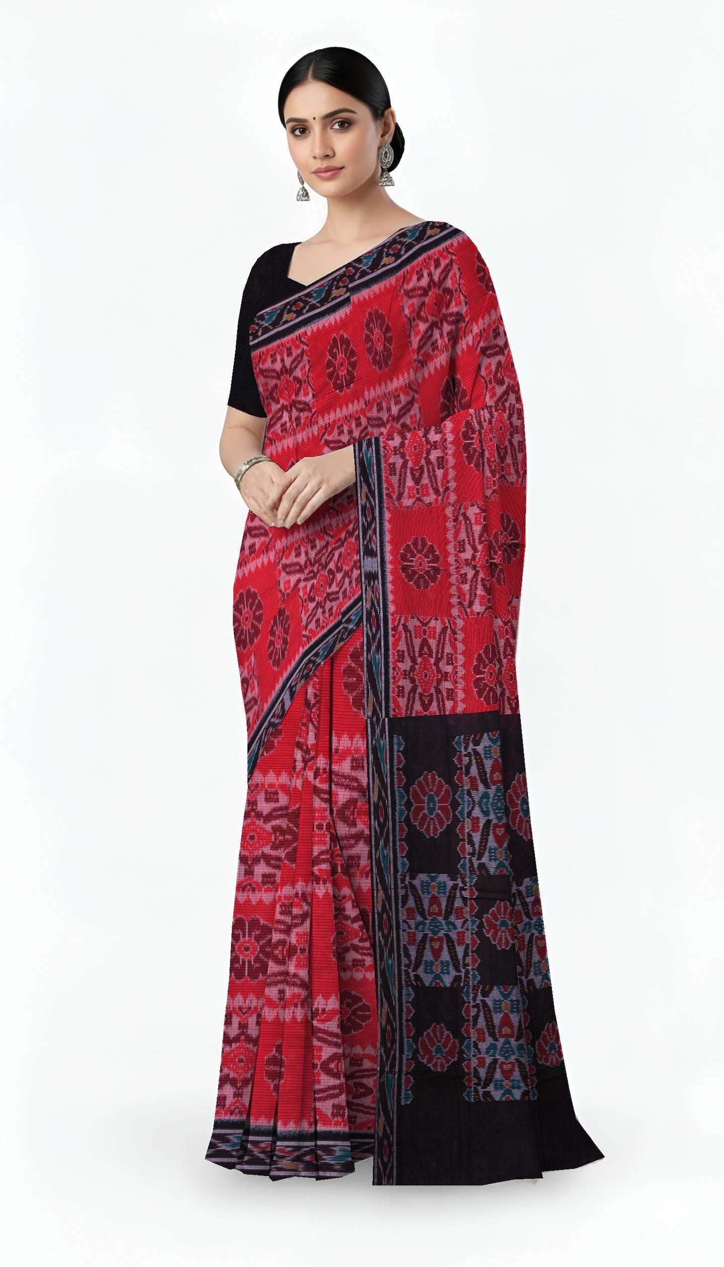 Red Mania Bandha Traditional Katiki Saree