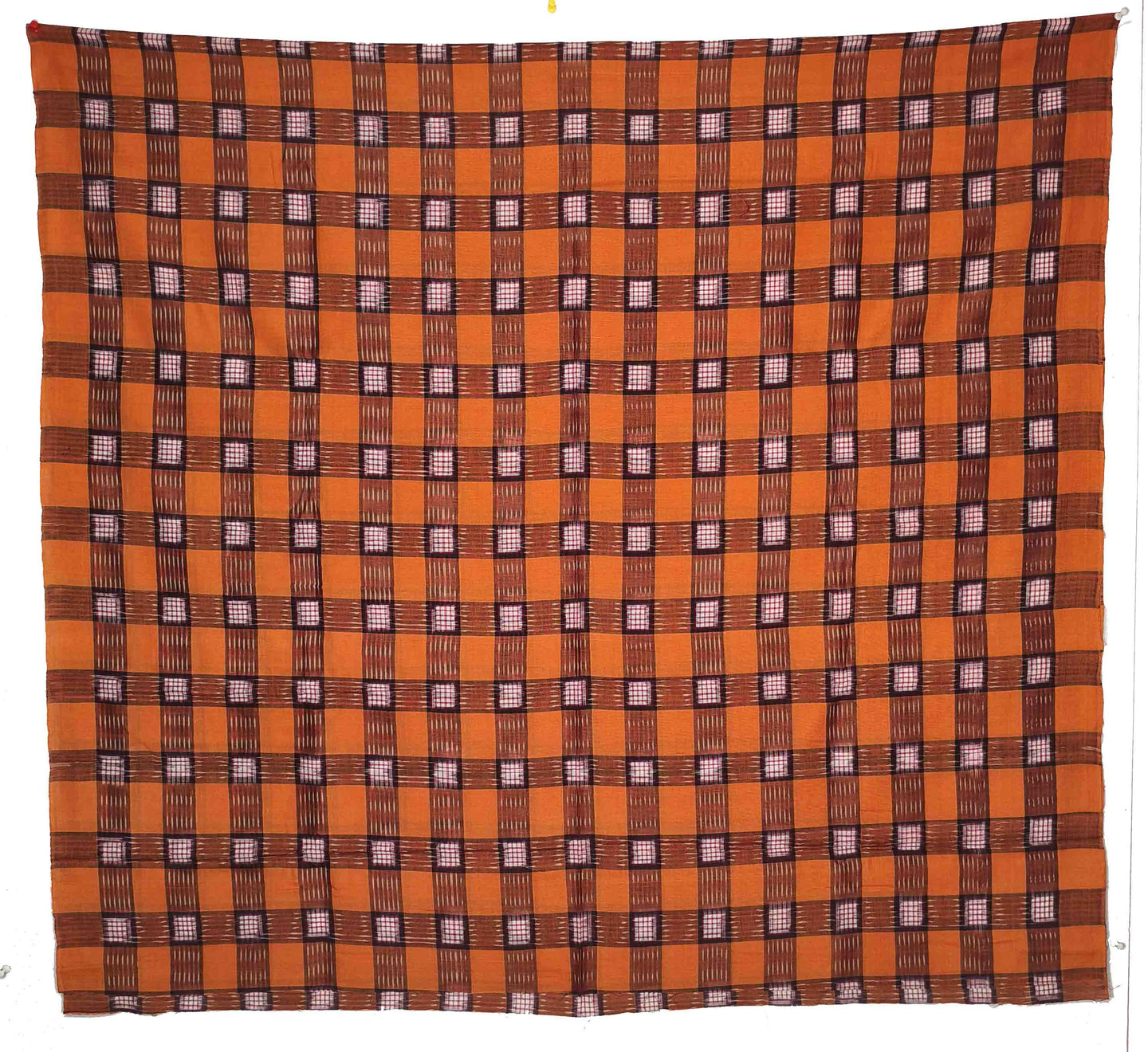 Coral Black & White Checked Bandha Shirt/Top Piece