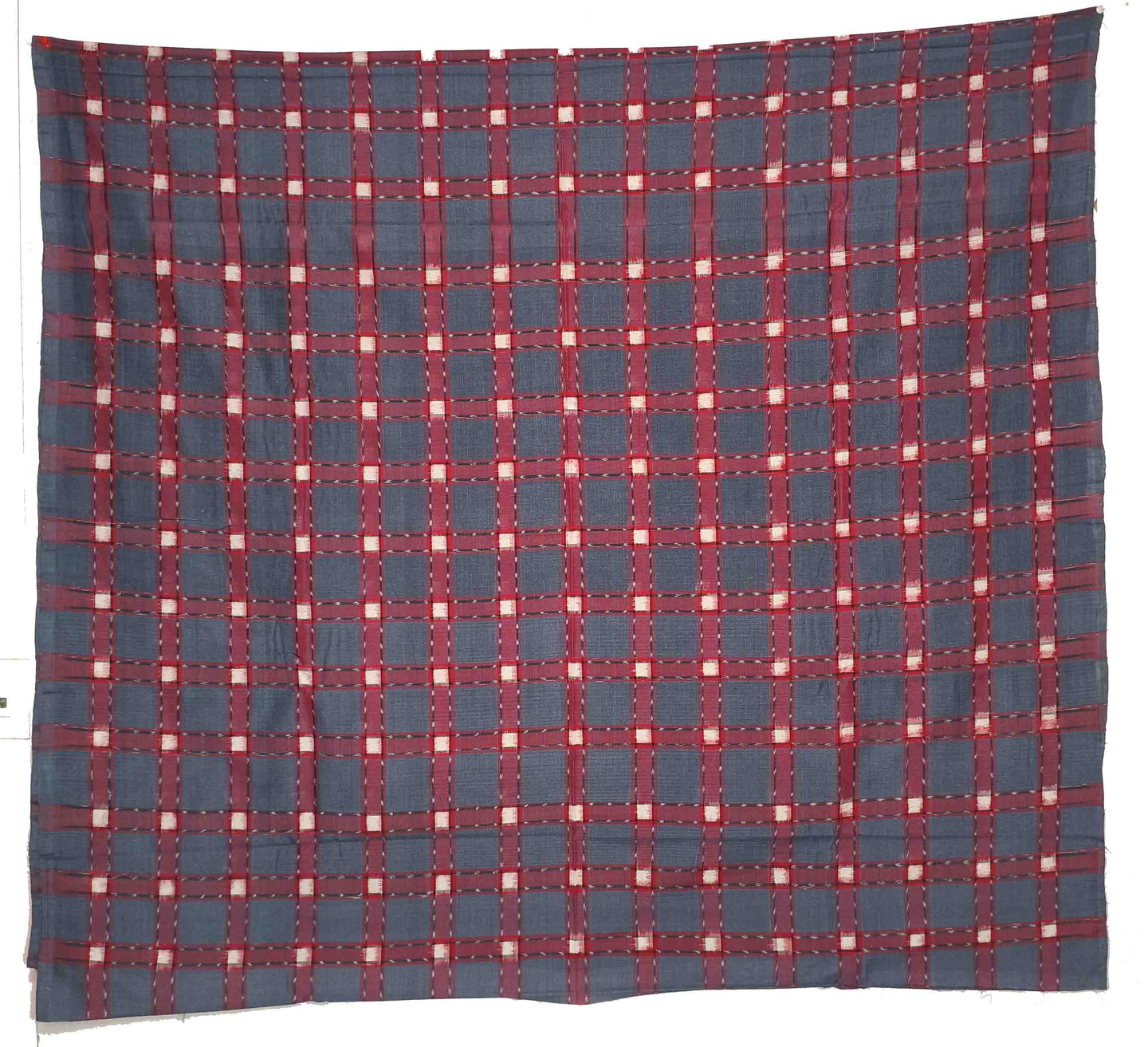 Dark Grey, maroon & White Chess Pasapalli Shirt/Top Piece