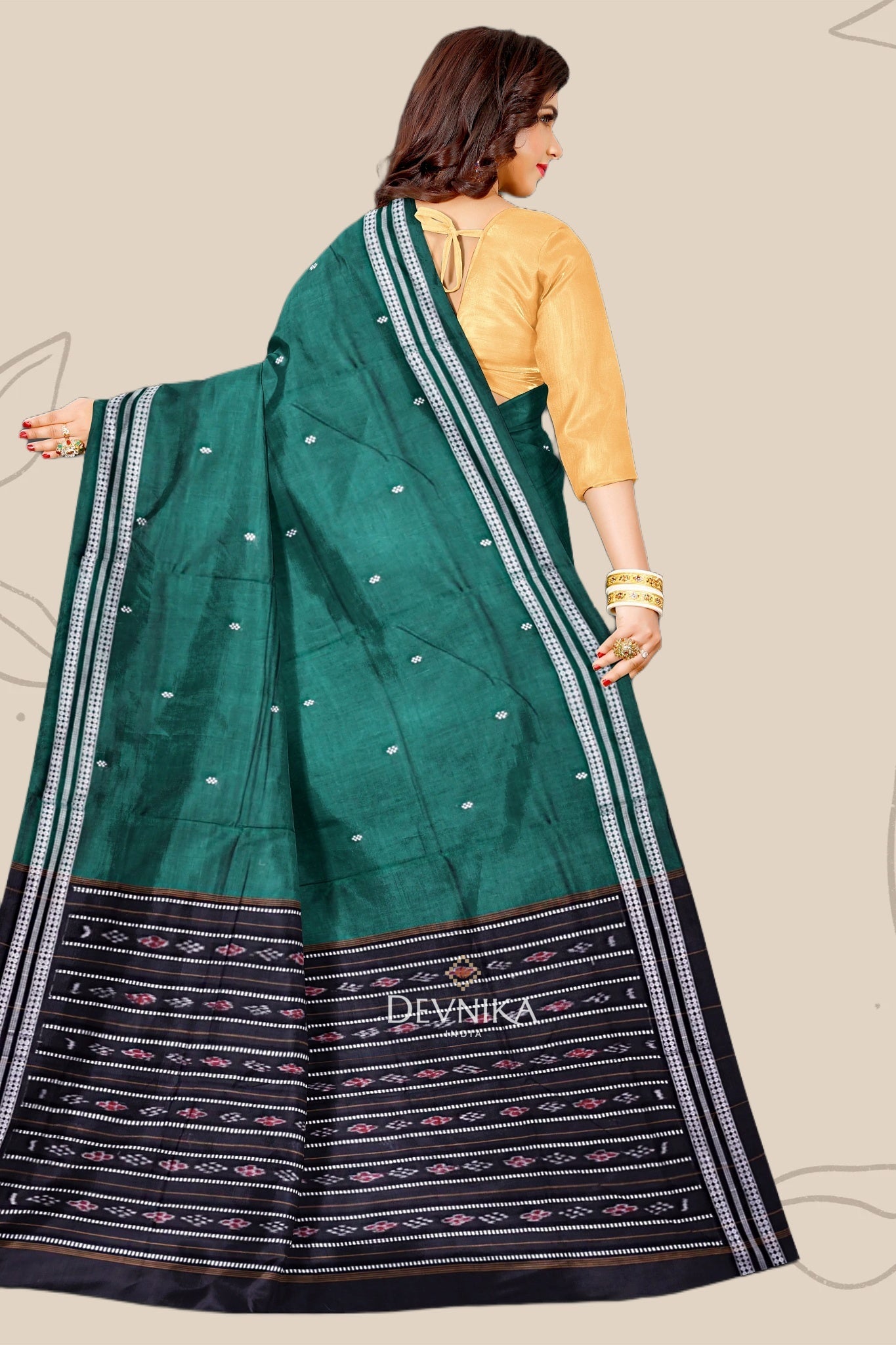 Green Mini Butti Saree