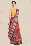 Light Brown Body Pasapalli Handloom Cotton Saree | Odisha Handloom | Devnika
