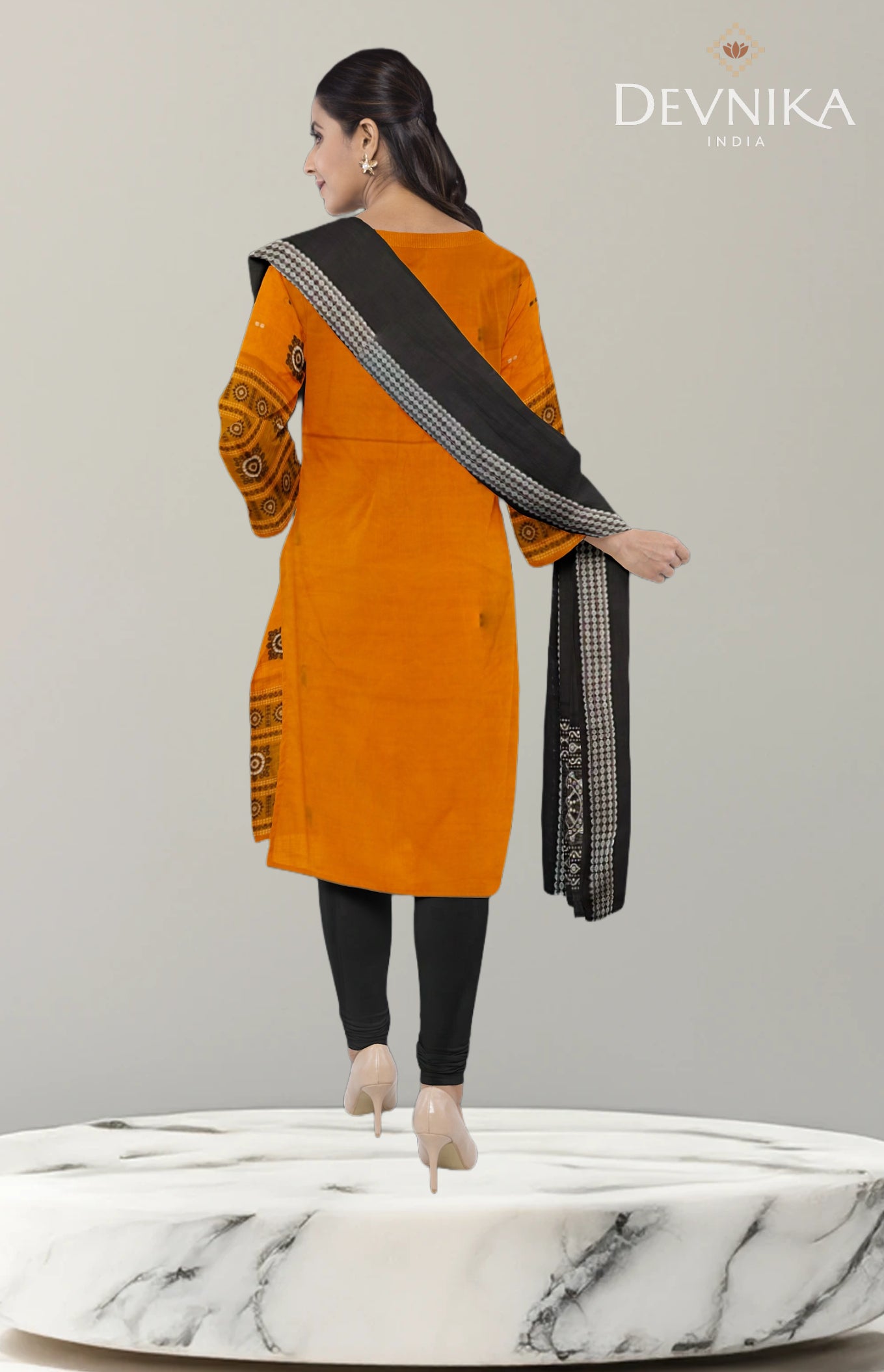 Golden Yellow Bomkai Dress Set