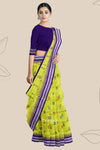 Lemon Green Teracota Bomkai Silk Saree | Odisha Handloom GI Tagged | Devnika