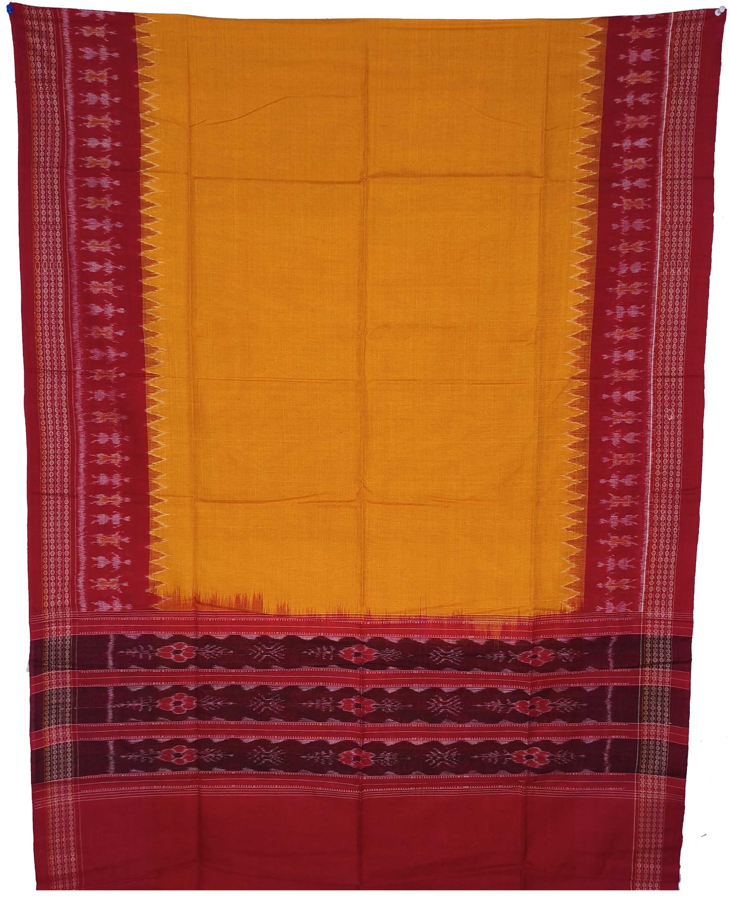 Red Top With Yellow Pant & Chunri Body Bandha Dress Set