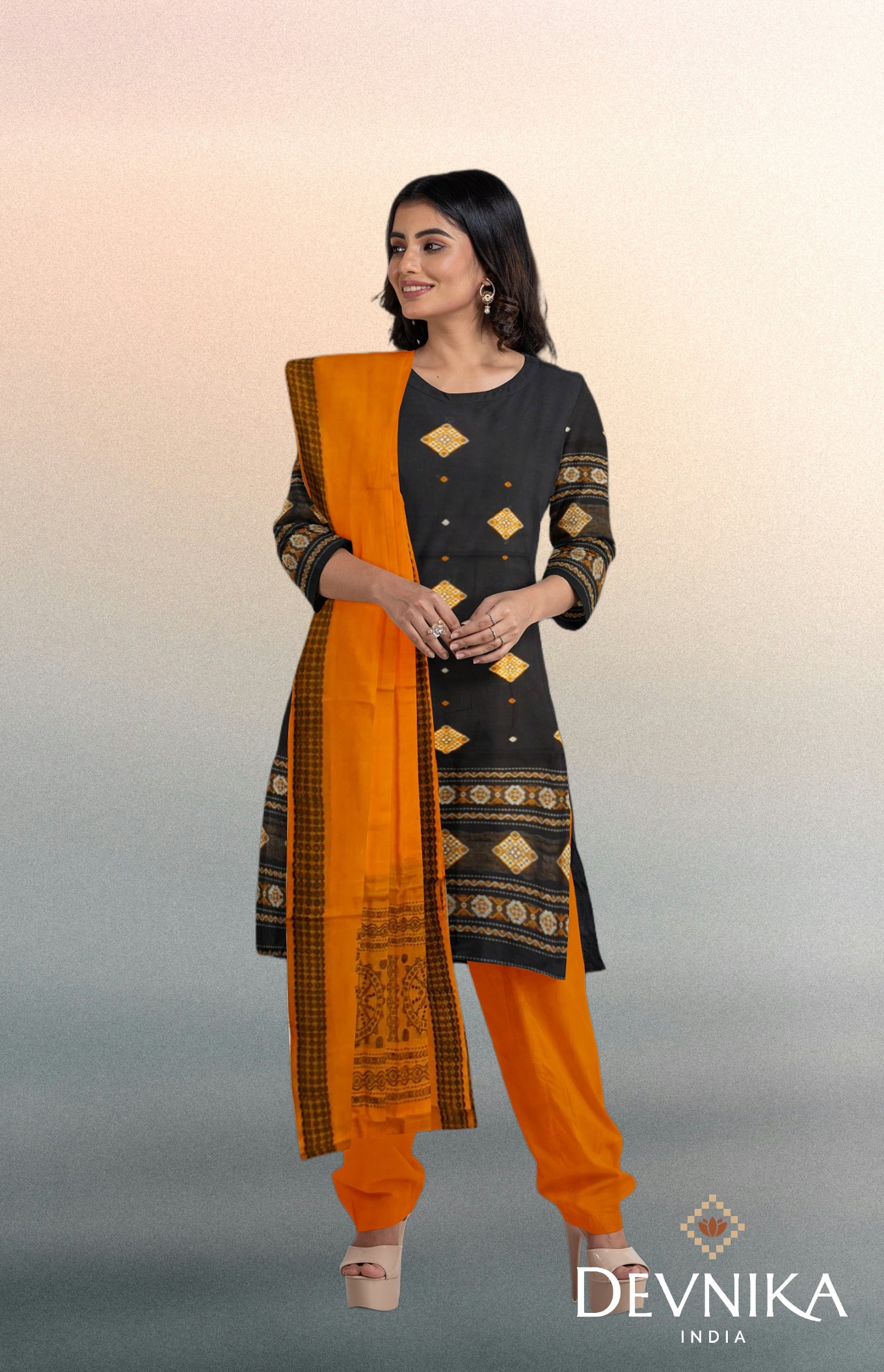 Black Bomkai Dress Set