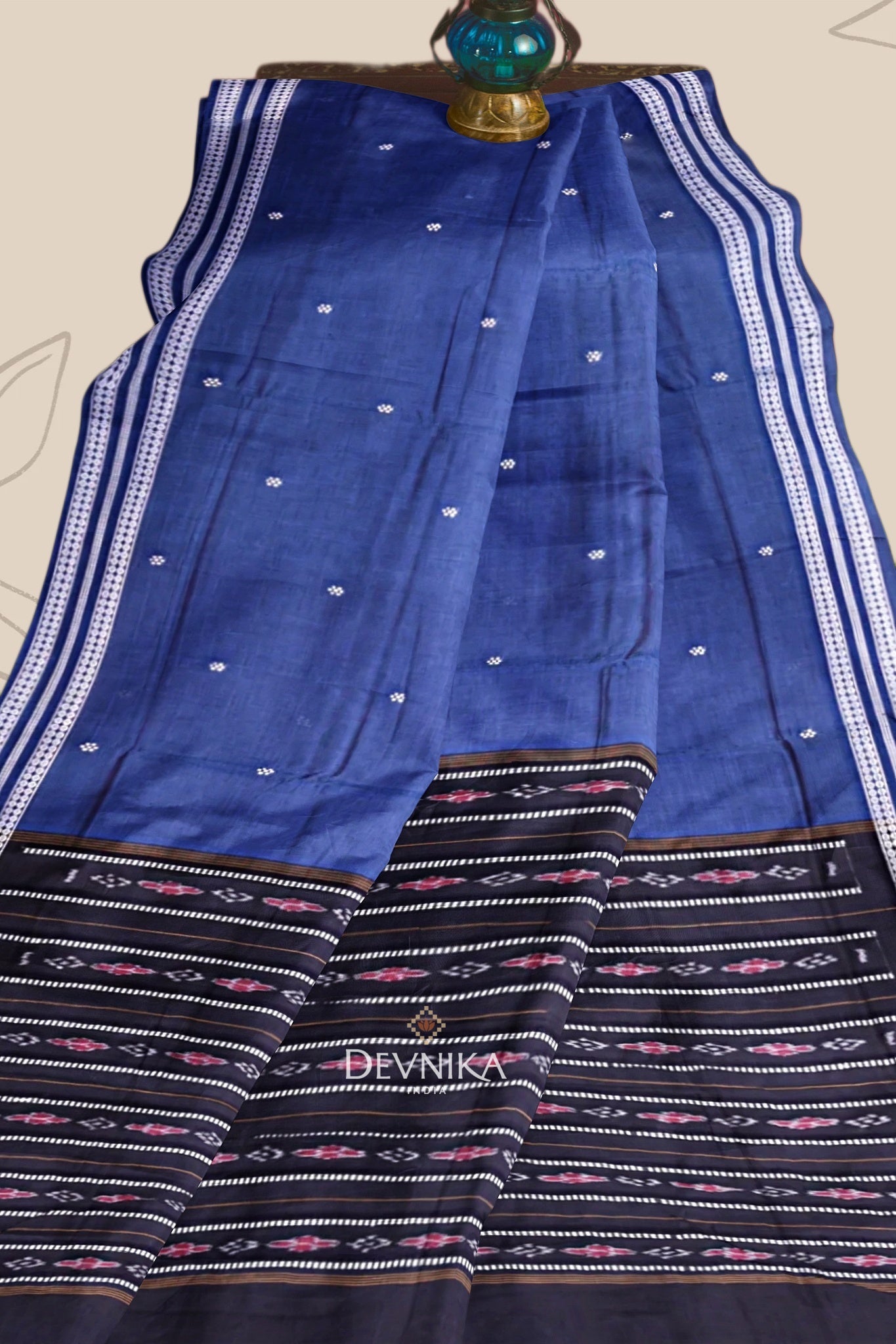 Navy Blue Mini Butti Saree
