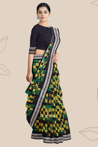 Black Self Border Body Pasapalli Saree