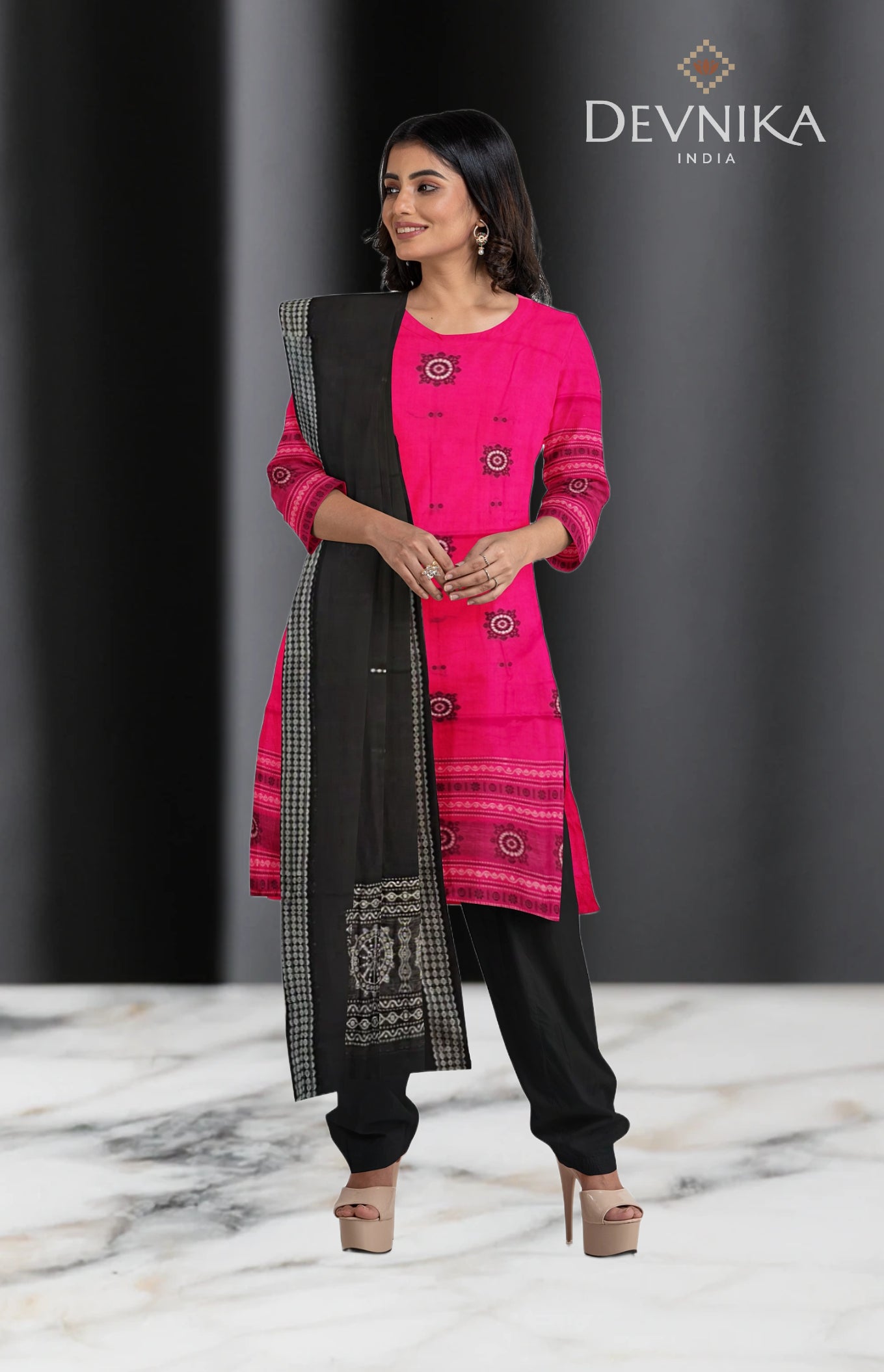 Pink Bomkai Dress Set