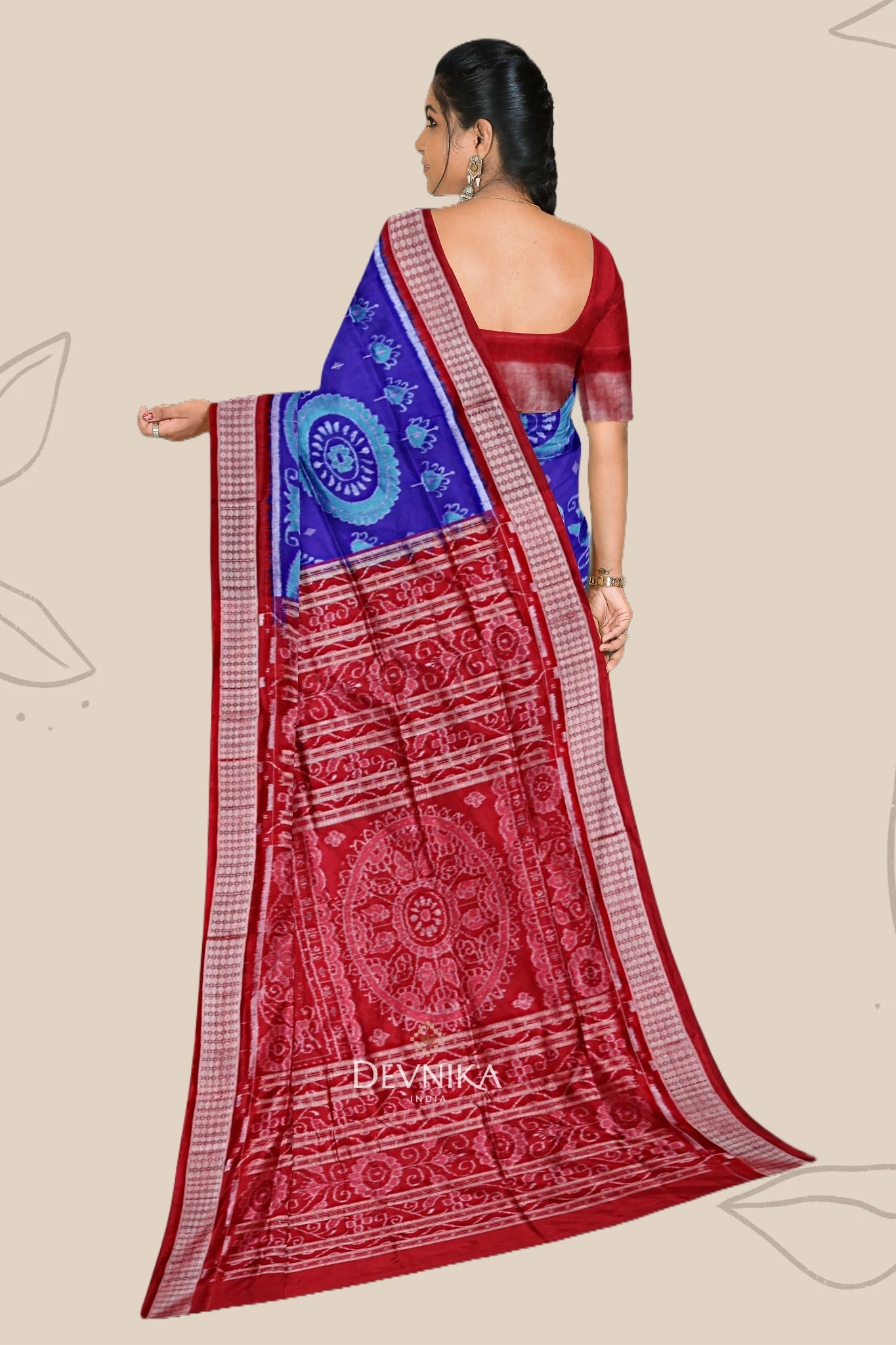 Blue Berry Body Bandha Tissue Saree