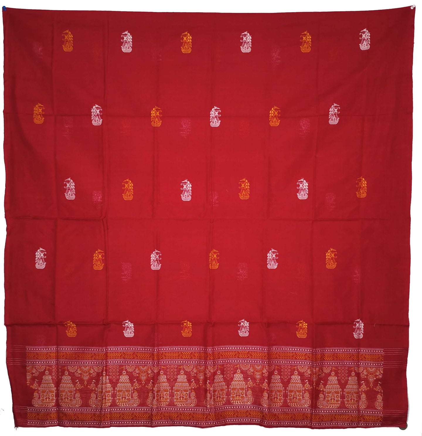 Deep Red Bomkai Dress Set